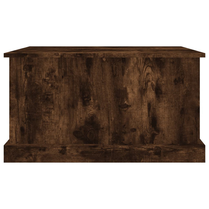 opbevaringskasse 70x40x38 cm konstrueret træ røget egetræsfarve