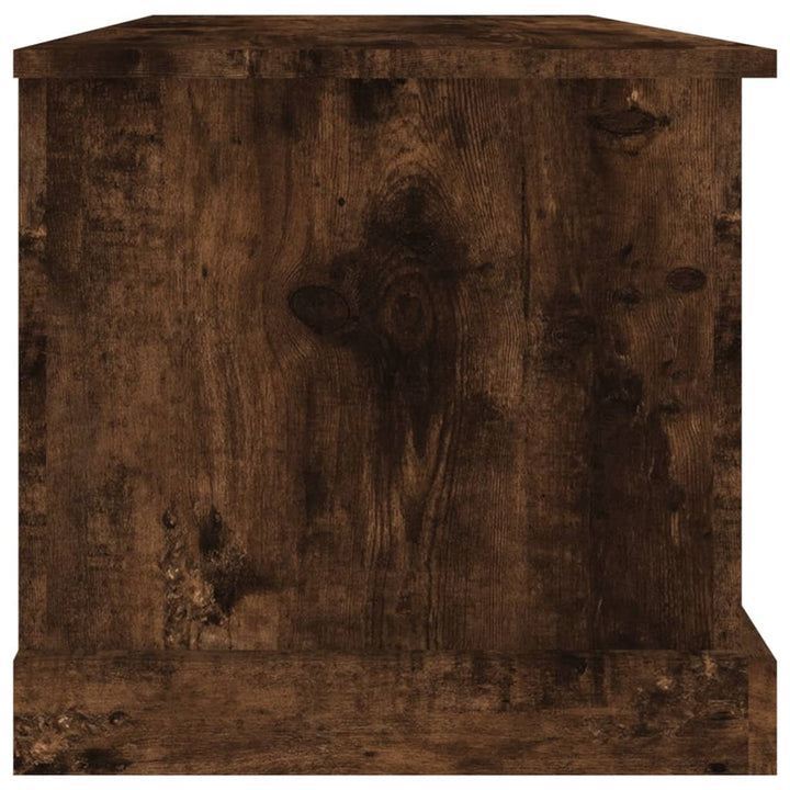 opbevaringskasse 70x40x38 cm konstrueret træ røget egetræsfarve