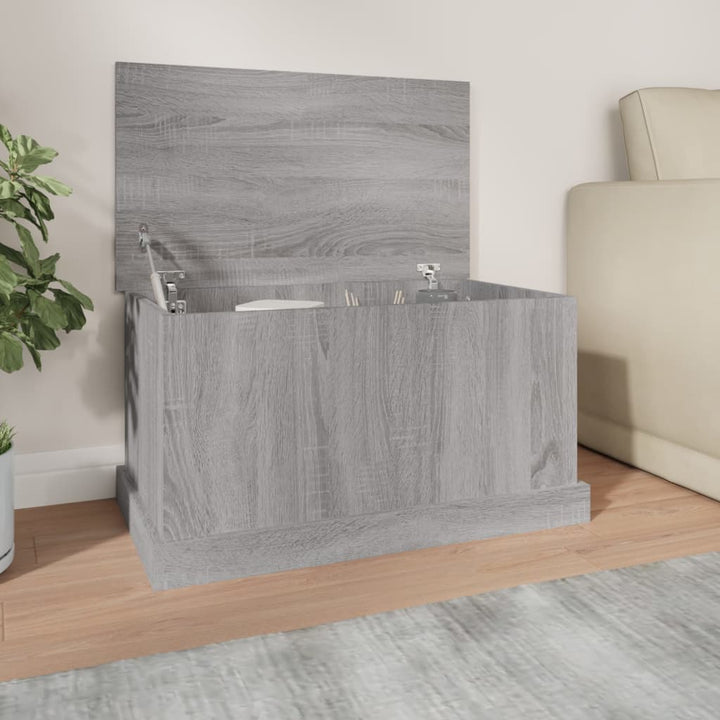 opbevaringskasse 70x40x38 cm konstrueret træ grå sonoma-eg