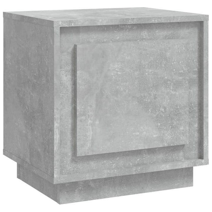 sengebord 44x35x45 cm konstrueret træ betongrå