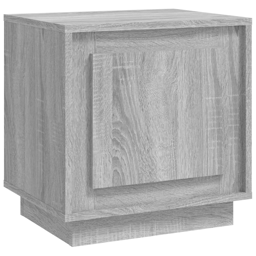 sengebord 44x35x45 cm konstrueret træ grå sonoma-eg