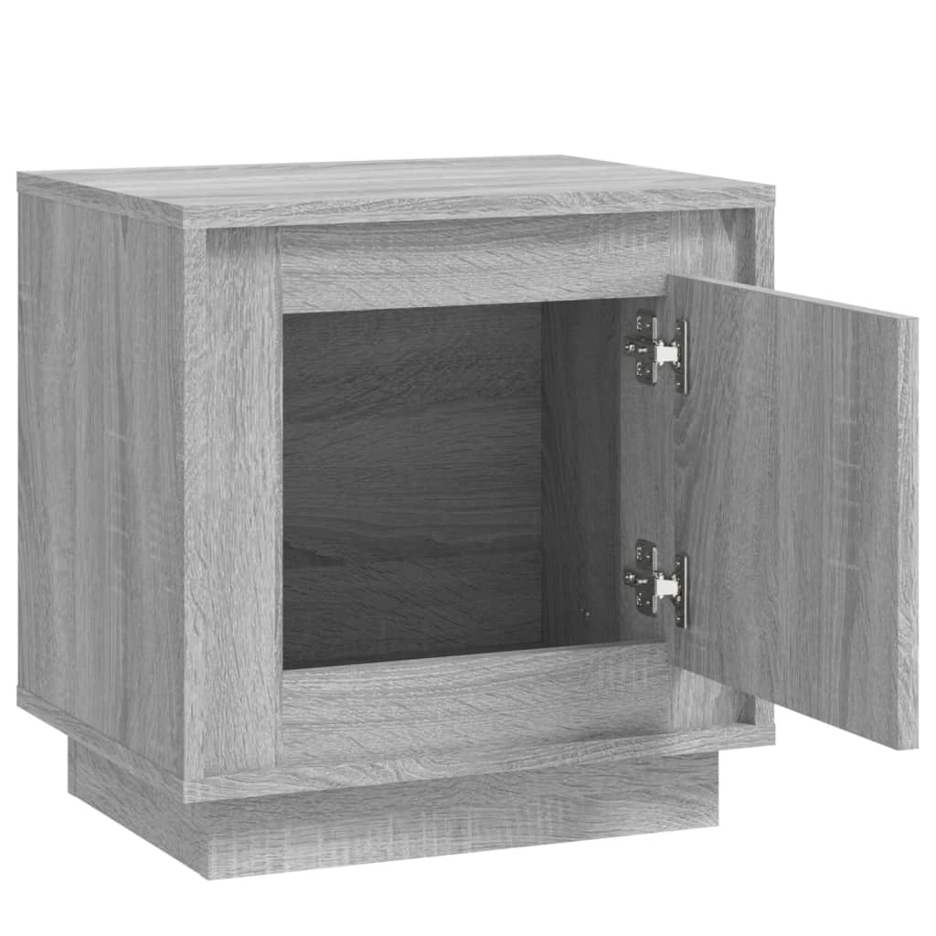 sengebord 44x35x45 cm konstrueret træ grå sonoma-eg