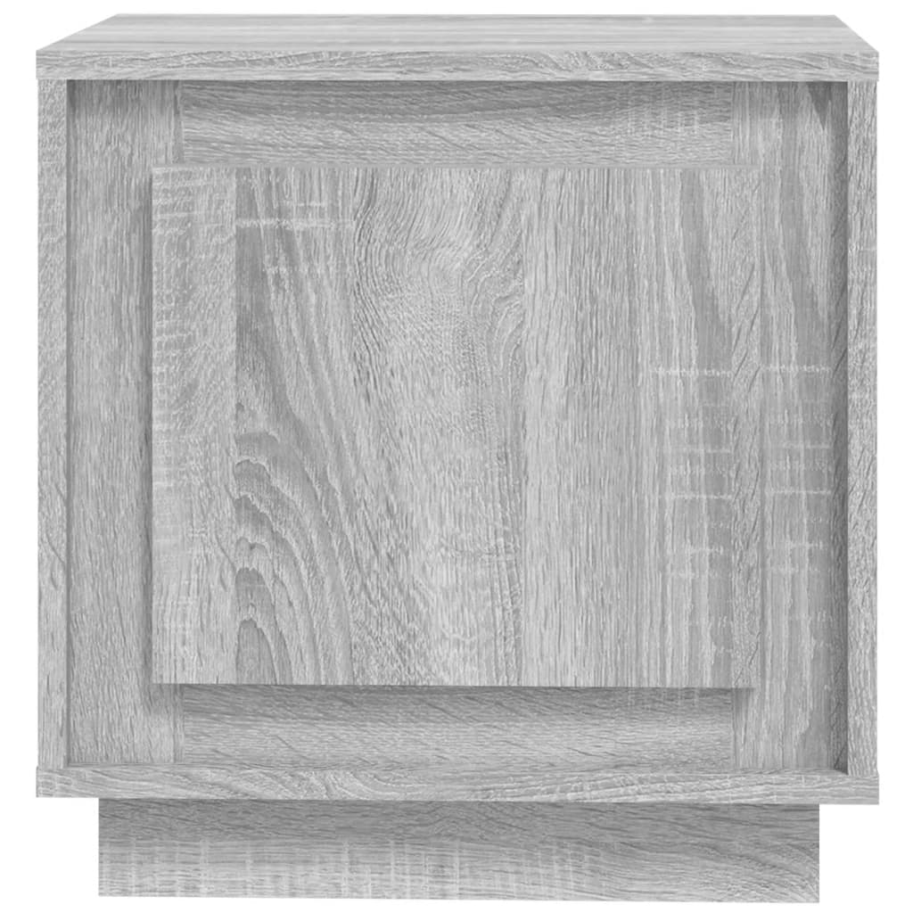 sengebord 44x35x45 cm konstrueret træ grå sonoma-eg