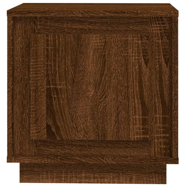 sengebord 44x35x45 cm konstrueret træ brun egetræsfarve