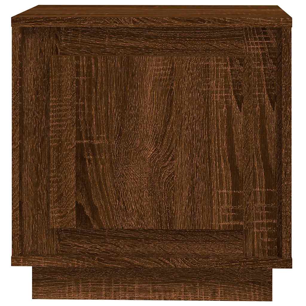 sengebord 44x35x45 cm konstrueret træ brun egetræsfarve