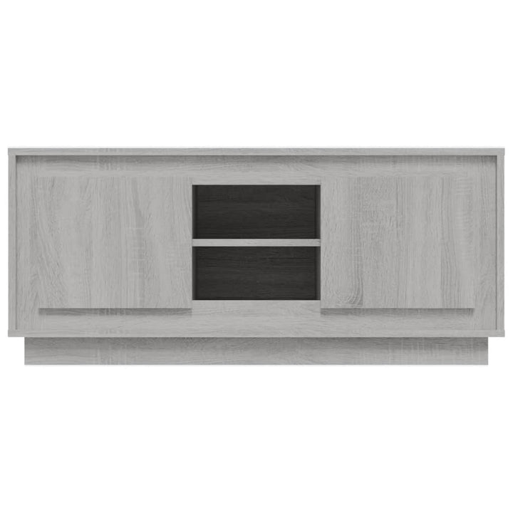 tv-bord 102x35x45 cm konstrueret træ grå sonoma-eg