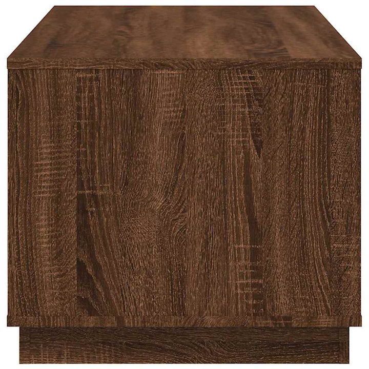 sofabord 102x50x44 cm konstrueret træ brun egetræsfarve