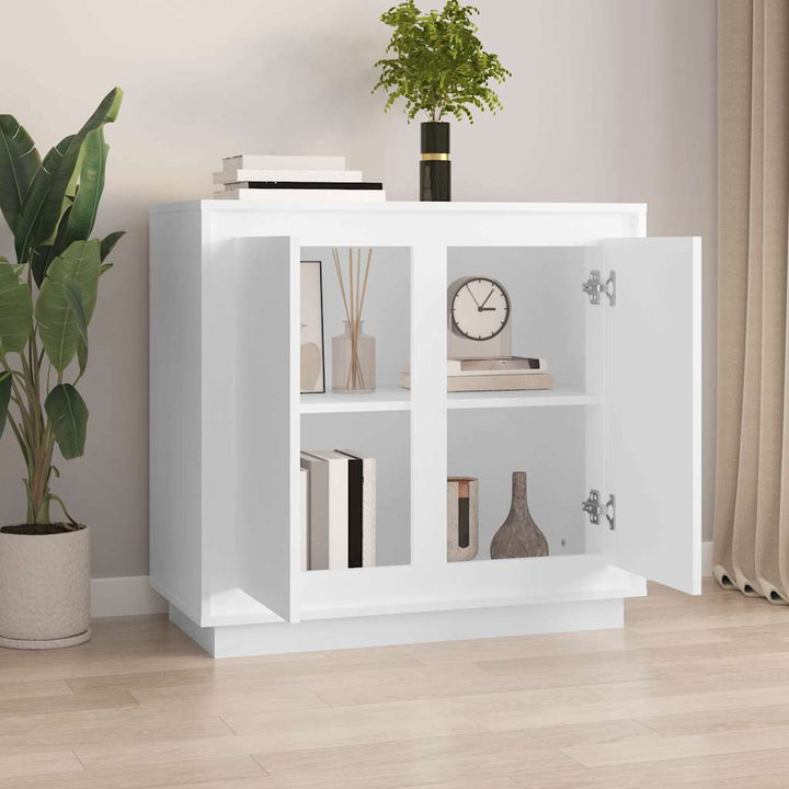 skænk 80x34x75 cm konstrueret træ hvid