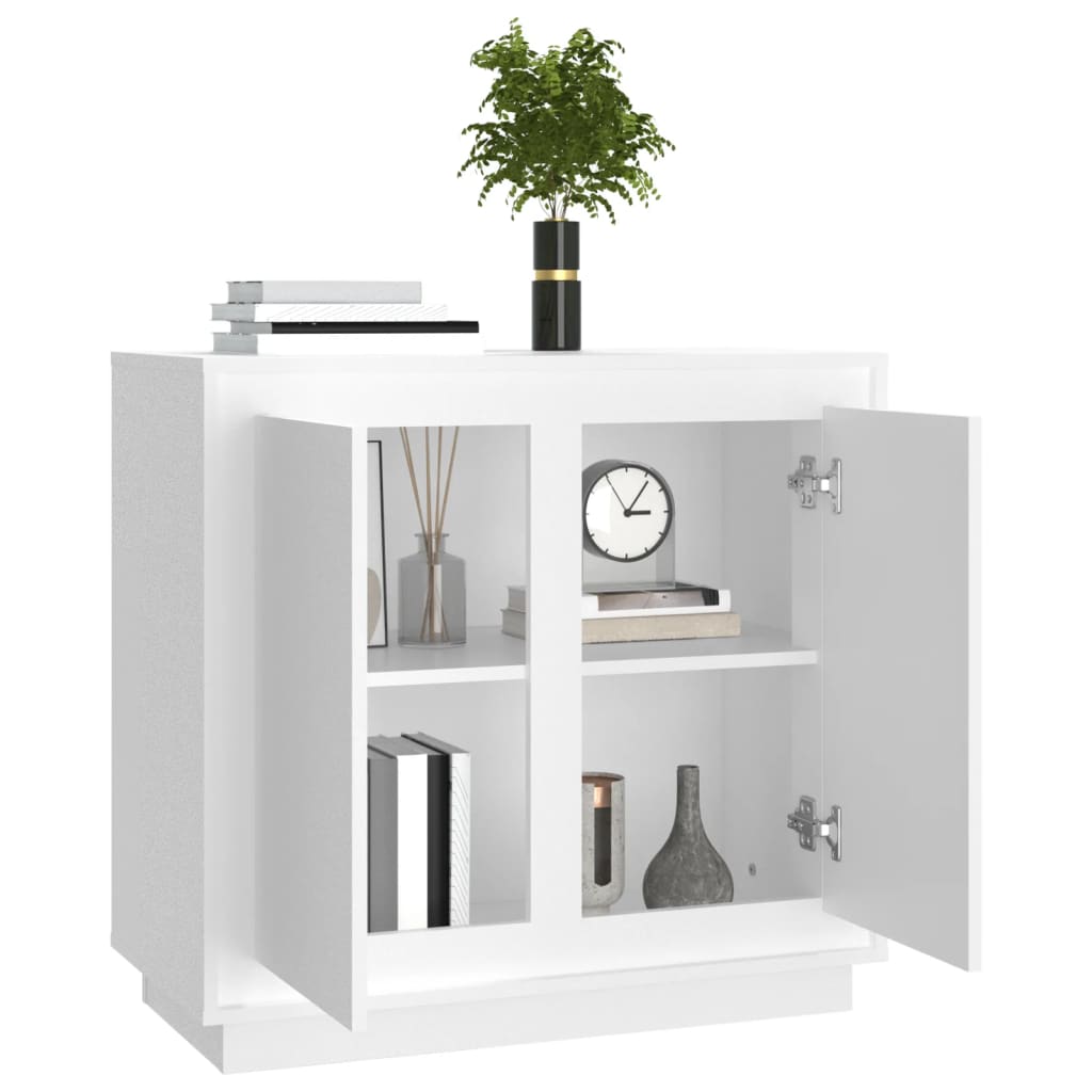 skænk 80x34x75 cm konstrueret træ hvid