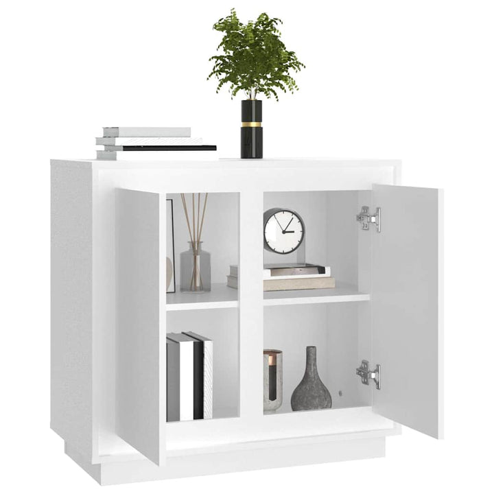 skænk 80x34x75 cm konstrueret træ hvid