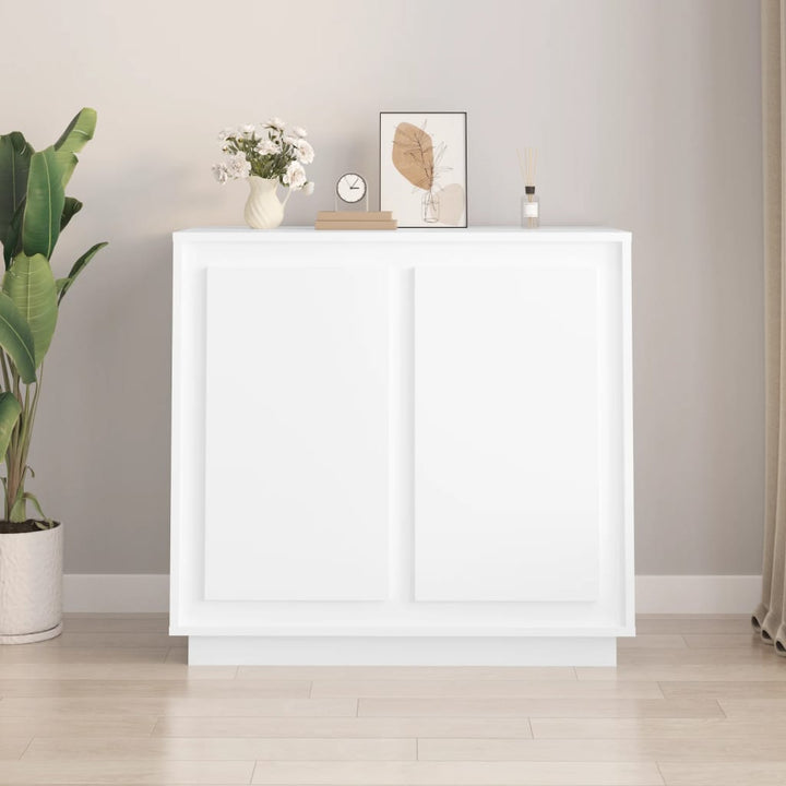 skænk 80x34x75 cm konstrueret træ hvid