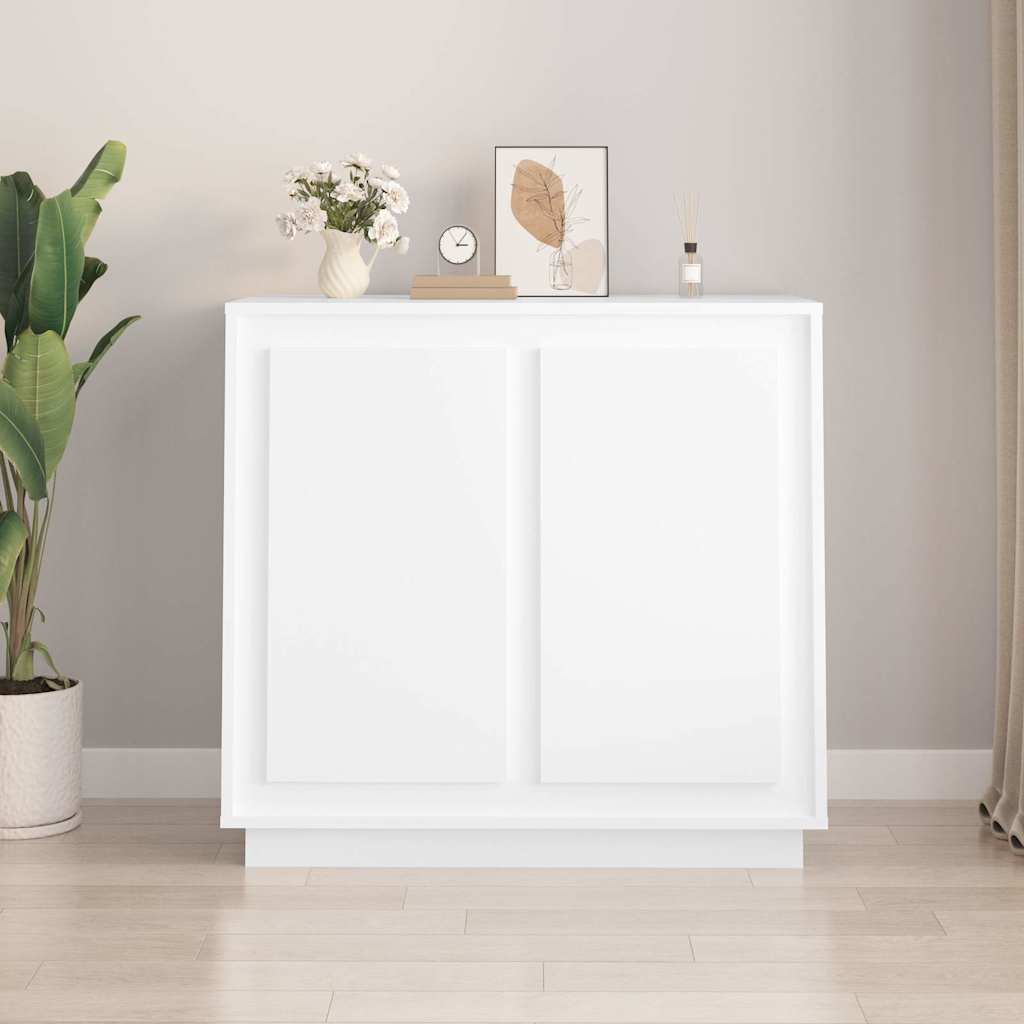skænk 80x34x75 cm konstrueret træ hvid
