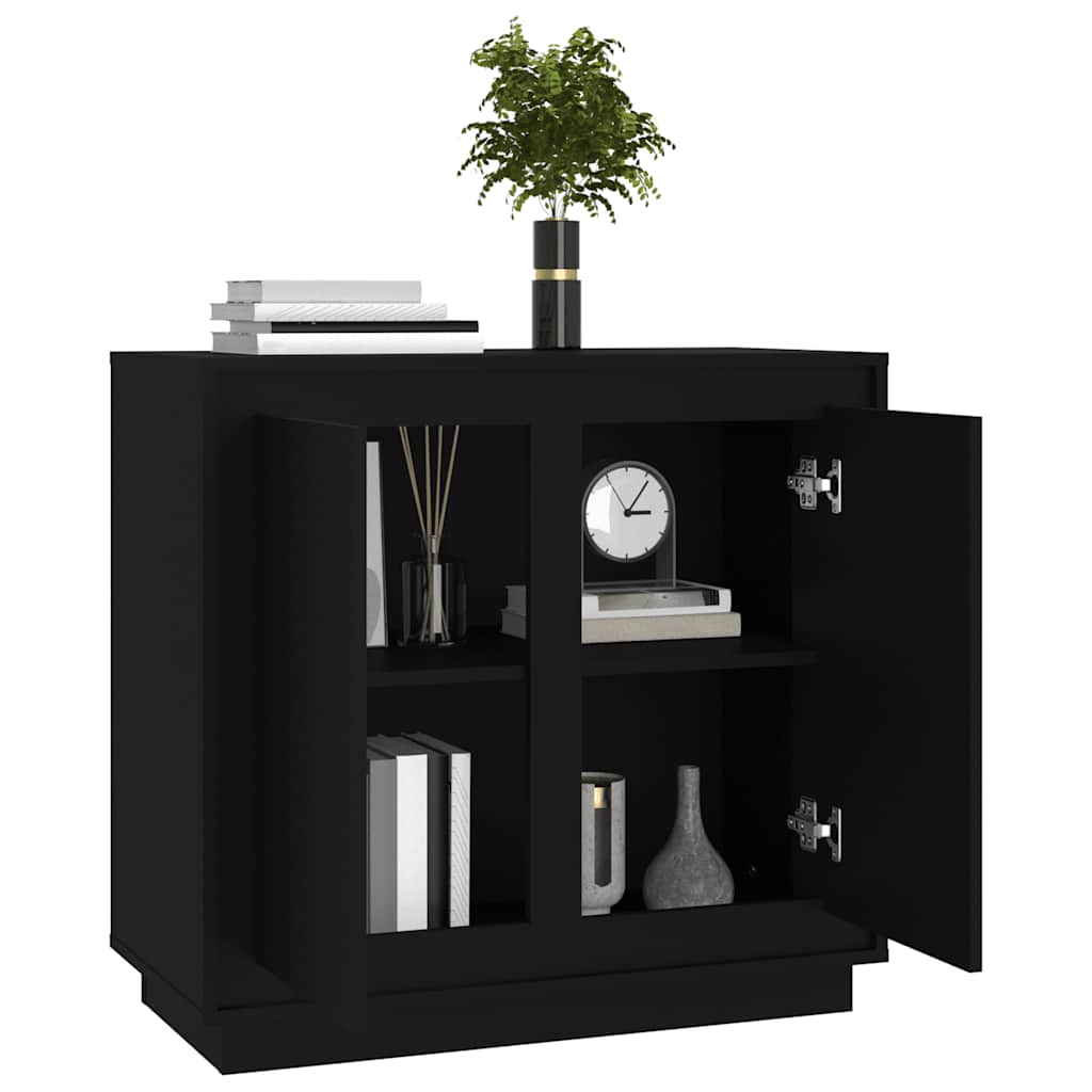 skænk 80x34x75 cm konstrueret træ sort