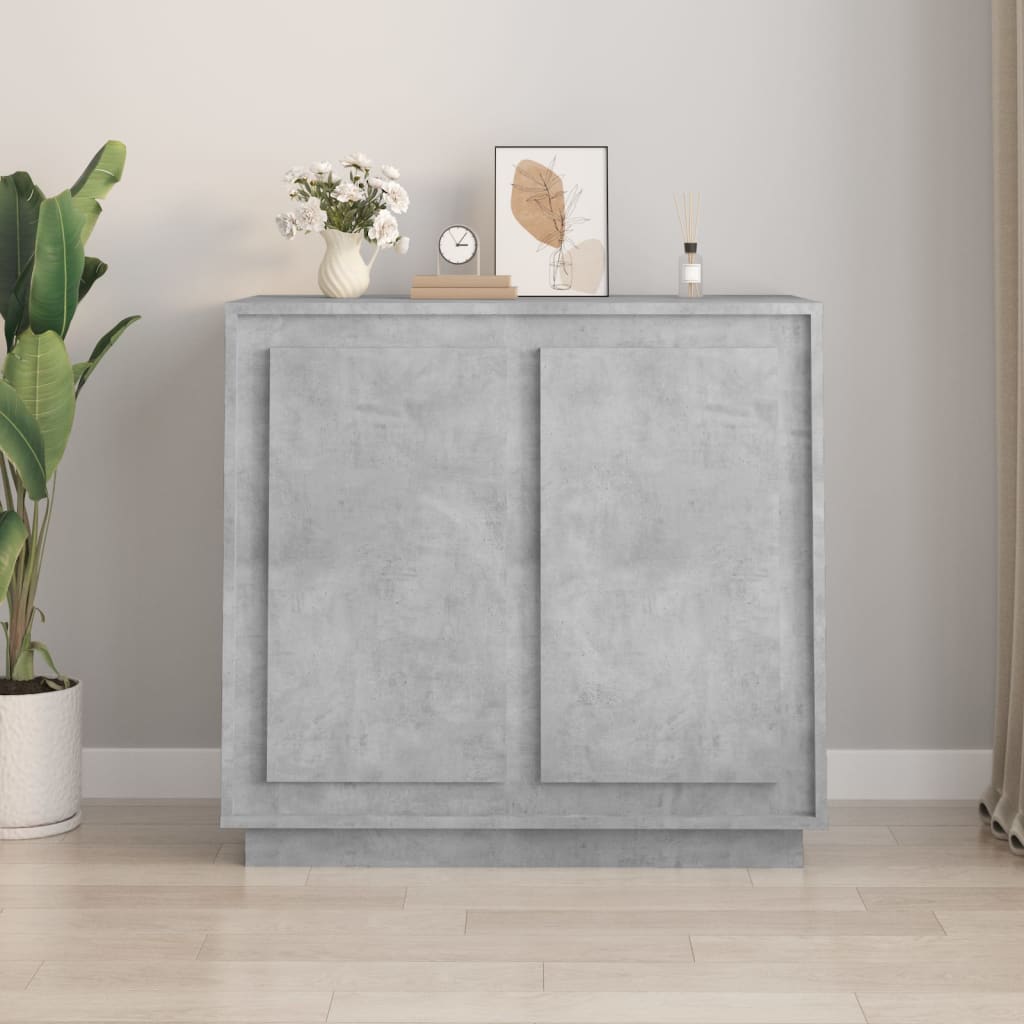 skænk 80x34x75 cm konstrueret træ betongrå
