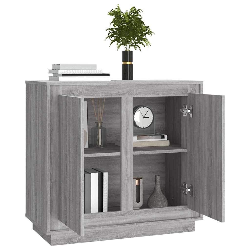 skænk 80x34x75 cm konstrueret træ grå sonoma-eg
