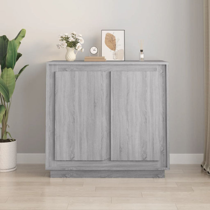 skænk 80x34x75 cm konstrueret træ grå sonoma-eg