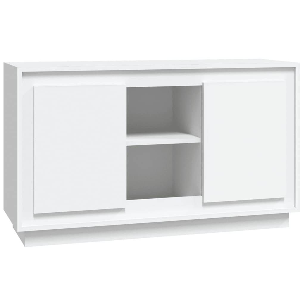 skænk 102x35x60 cm konstrueret træ hvid