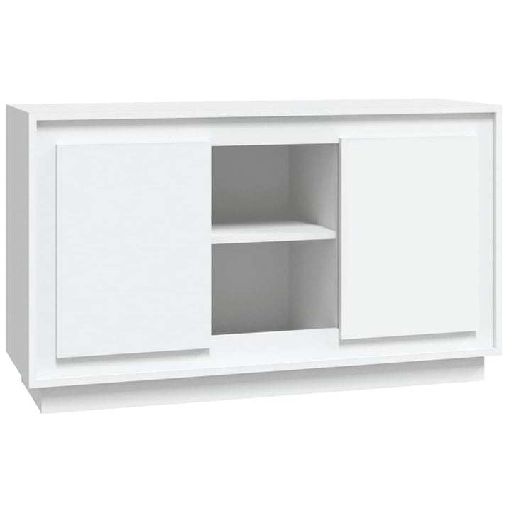 skænk 102x35x60 cm konstrueret træ hvid