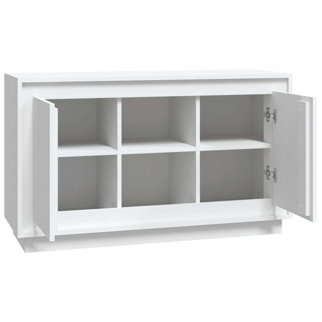 skænk 102x35x60 cm konstrueret træ hvid