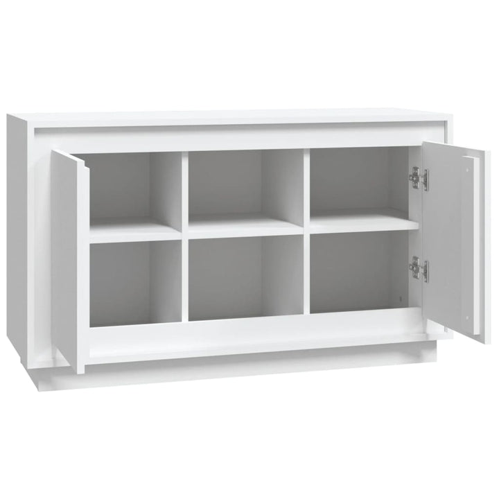 skænk 102x35x60 cm konstrueret træ hvid