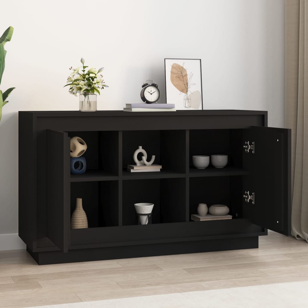 skænk 102x35x60 cm konstrueret træ sort