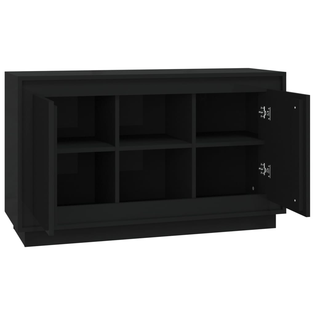 skænk 102x35x60 cm konstrueret træ sort
