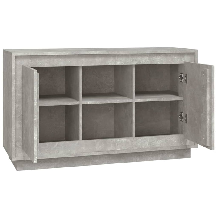 skænk 102x35x60 cm konstrueret træ betongrå