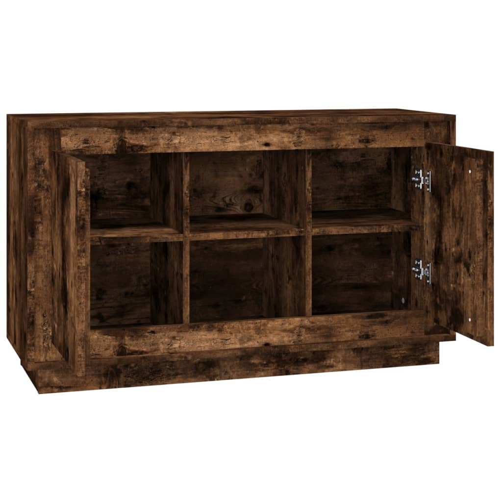 skænk 102x35x60 cm konstrueret træ røget egetræsfarve