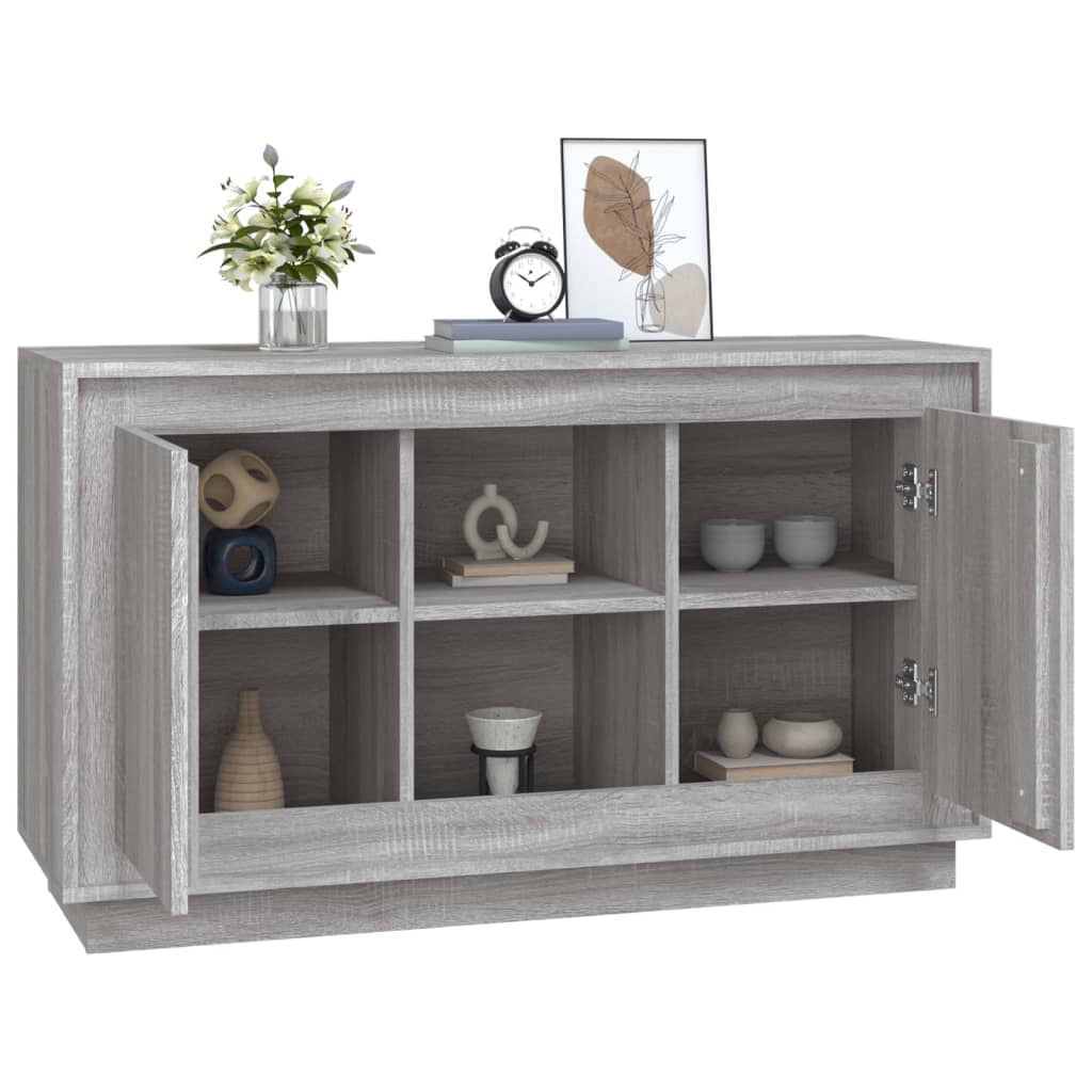 skænk 102x35x60 cm konstrueret træ grå sonoma-eg