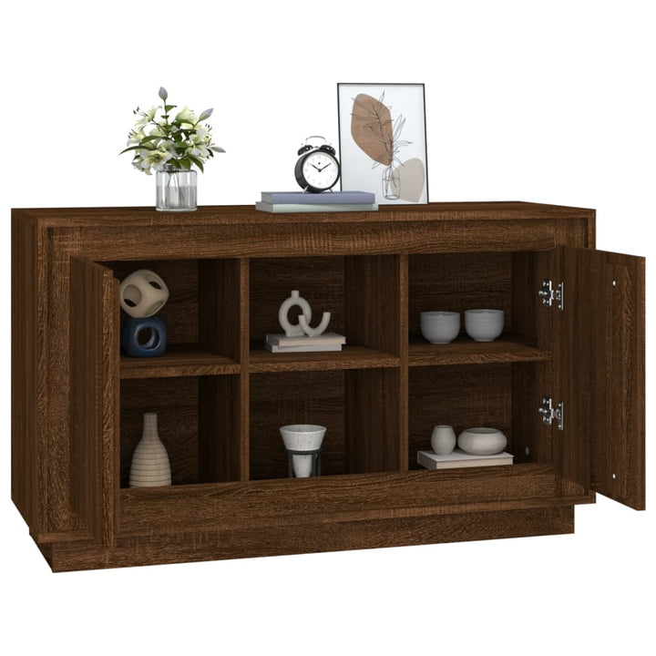 skænk 102x35x60 cm konstrueret træ brun egetræsfarve
