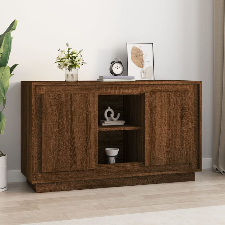 skænk 102x35x60 cm konstrueret træ brun egetræsfarve