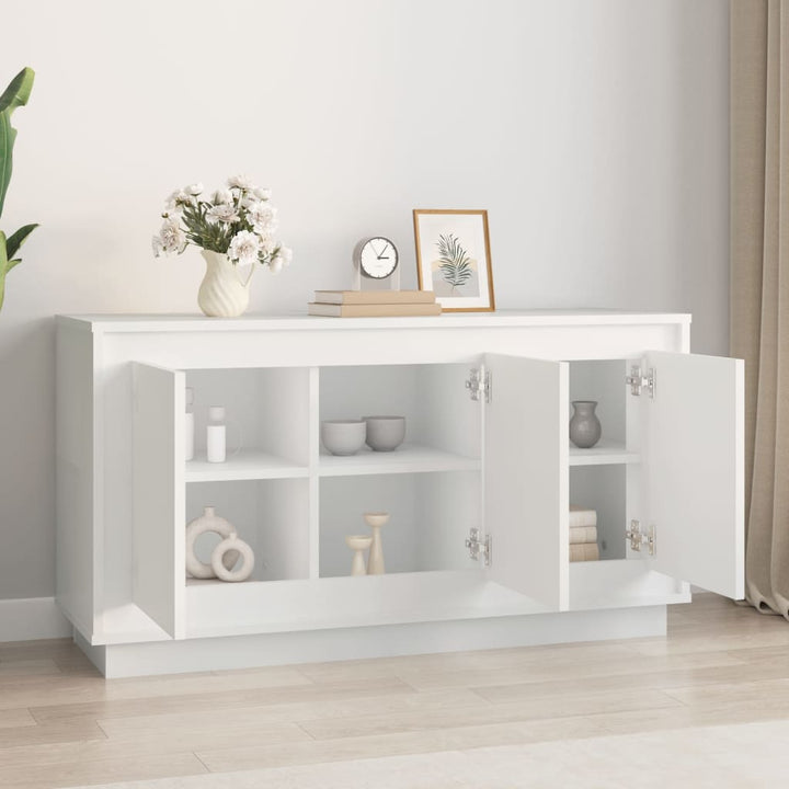 skænk 102x35x55 cm konstrueret træ hvid