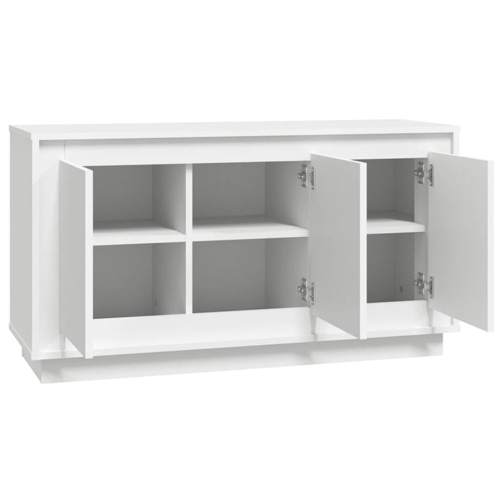 skænk 102x35x55 cm konstrueret træ hvid