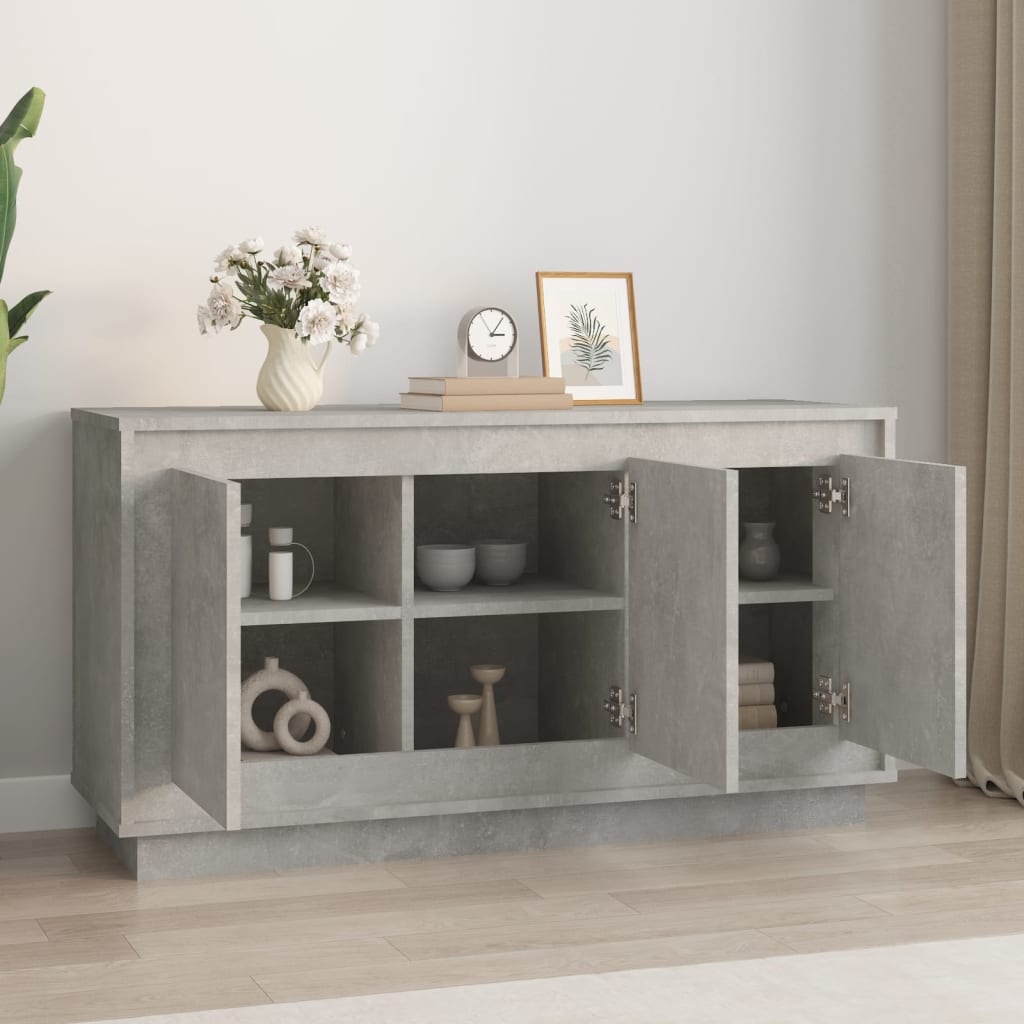 skænk 102x35x55 cm konstrueret træ betongrå