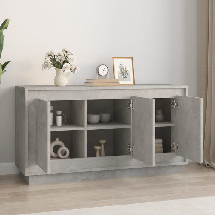 skænk 102x35x55 cm konstrueret træ betongrå