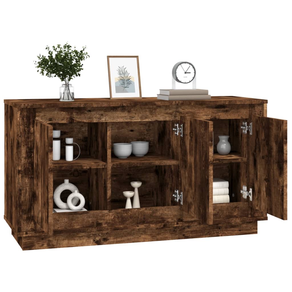 skænk 102x35x55 cm konstrueret træ røget egetræsfarve