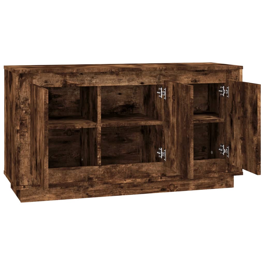 skænk 102x35x55 cm konstrueret træ røget egetræsfarve