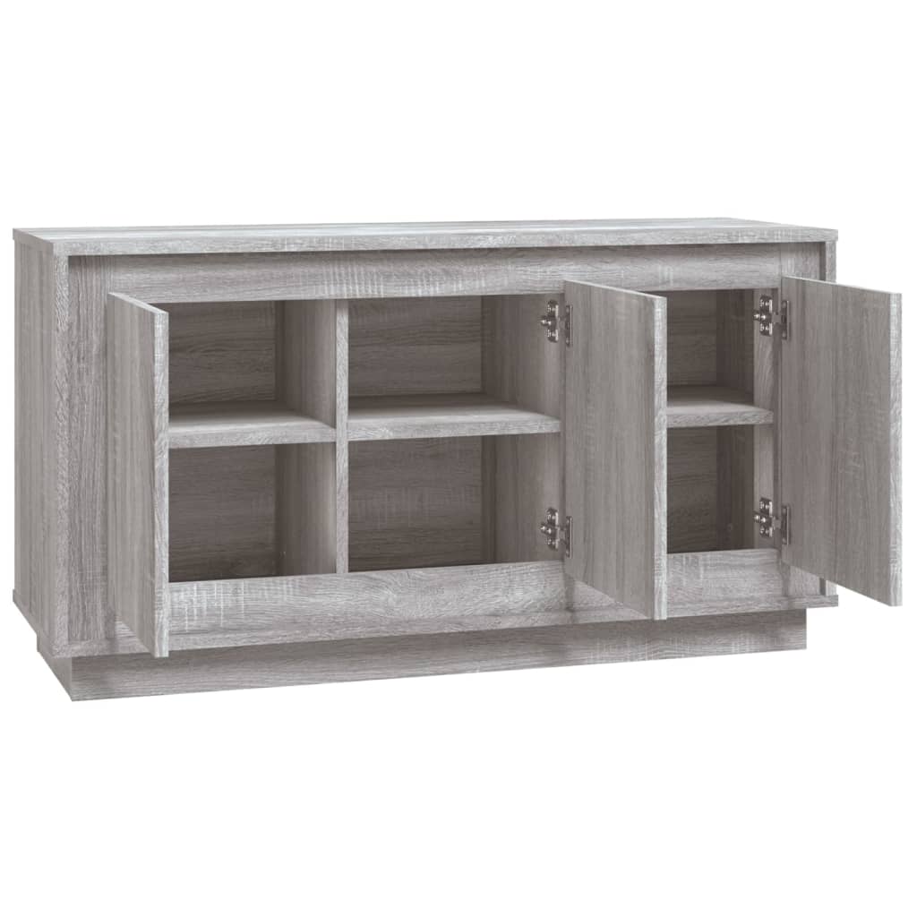 skænk 102x35x55 cm konstrueret træ grå sonoma-eg