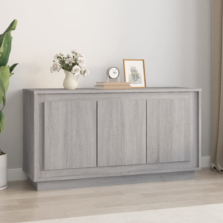 skænk 102x35x55 cm konstrueret træ grå sonoma-eg