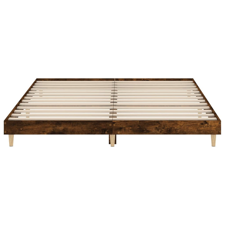 sengeramme uden madras 200x200 cm konstrueret træ røget eg