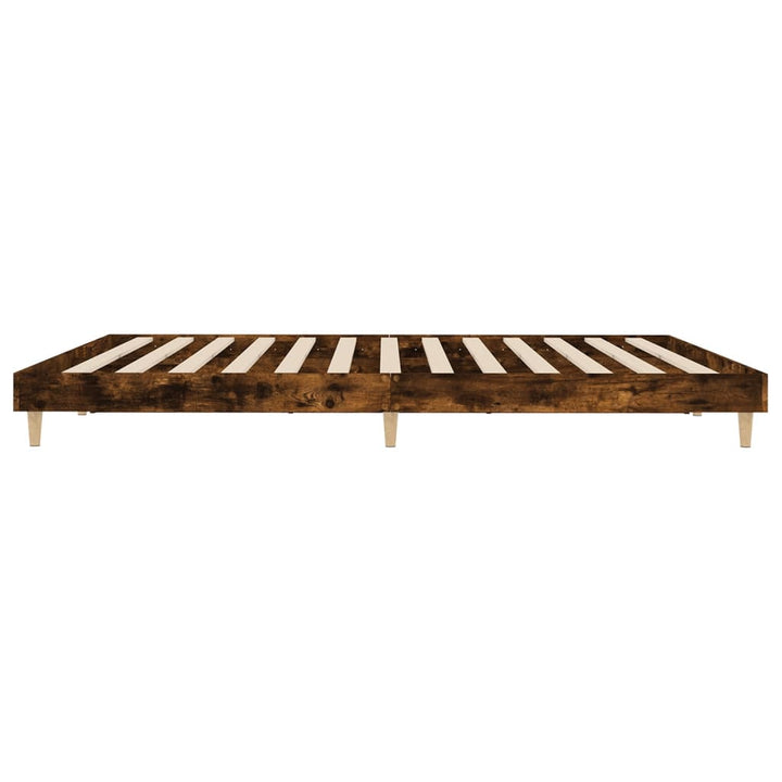 sengeramme uden madras 160x200 cm konstrueret træ røget eg
