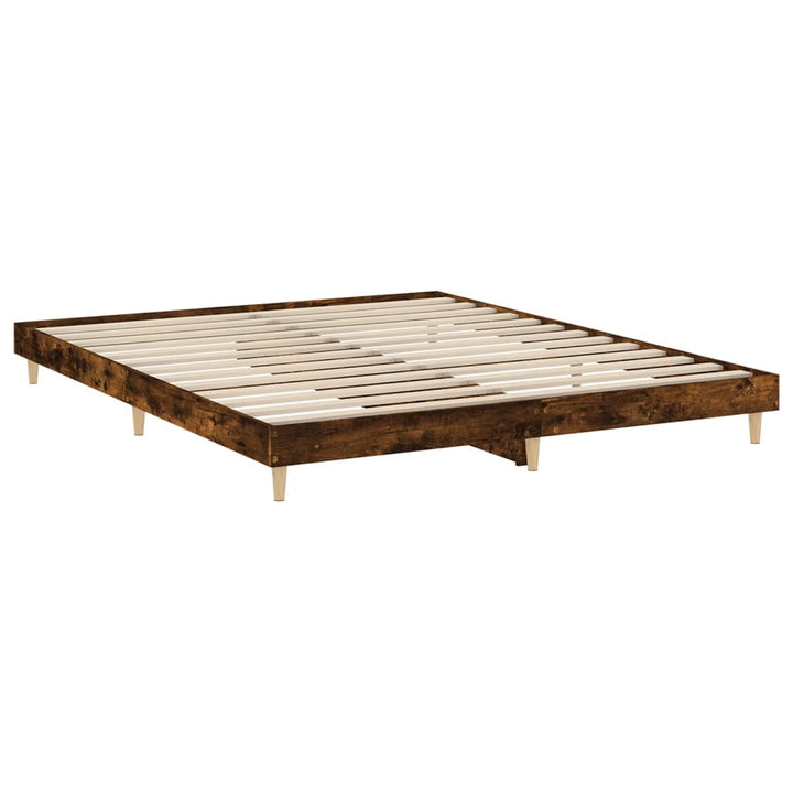 sengeramme 150x200 cm uden madras konstrueret træ røget eg