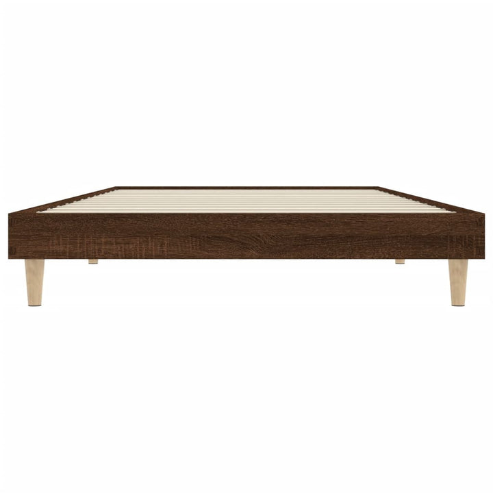 sengeramme 100x200 cm uden madras konstrueret træ brunt eg
