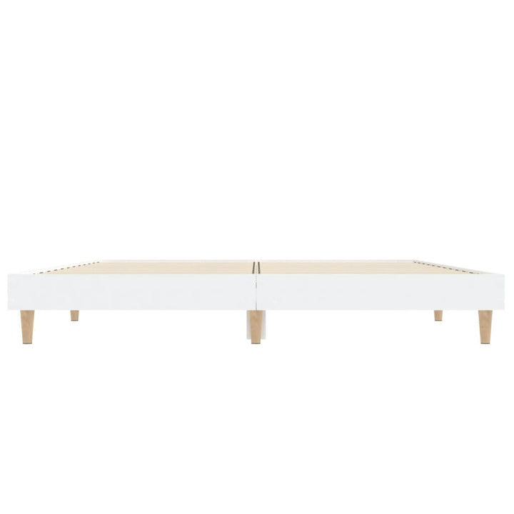 sengestel 135x190 cm konstrueret træ hvid