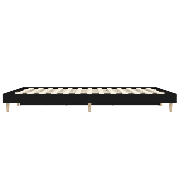 sengestel 120x190 cm konstrueret træ sort