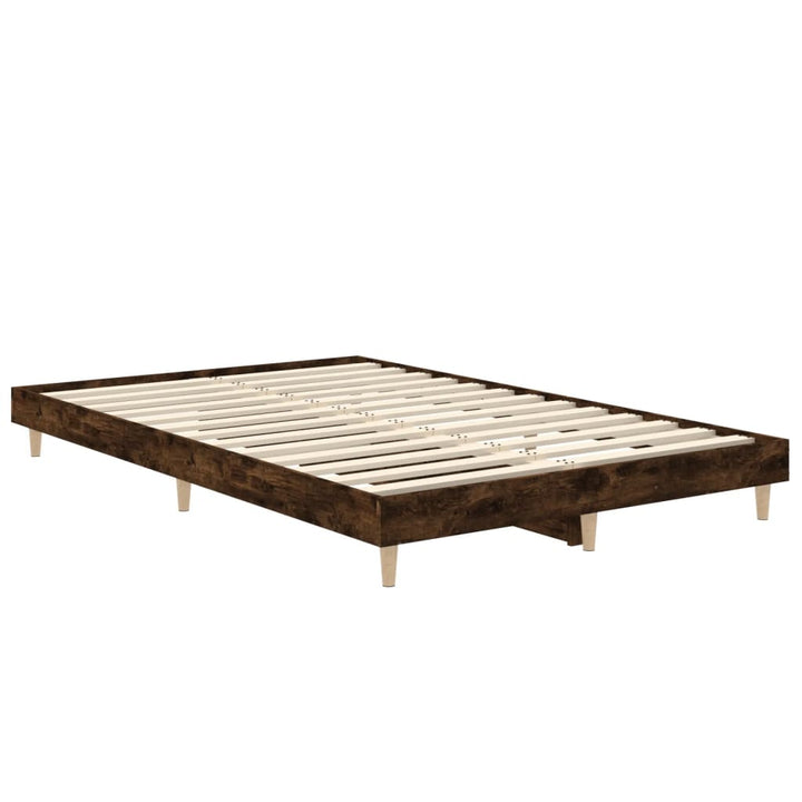 sengeramme 120x190 cm uden madras konstrueret træ røget eg