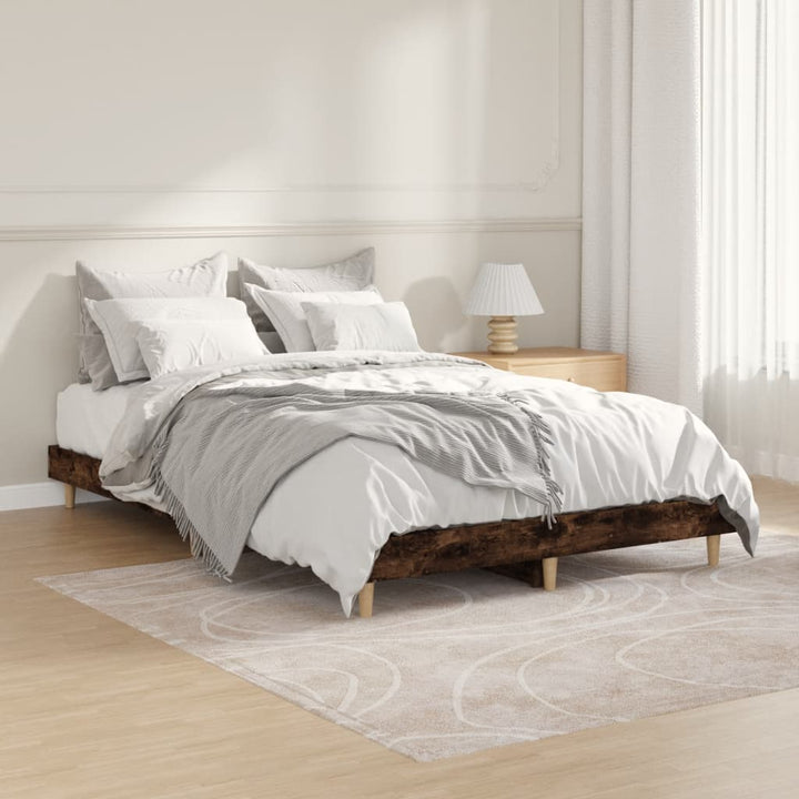 sengeramme 120x190 cm uden madras konstrueret træ røget eg