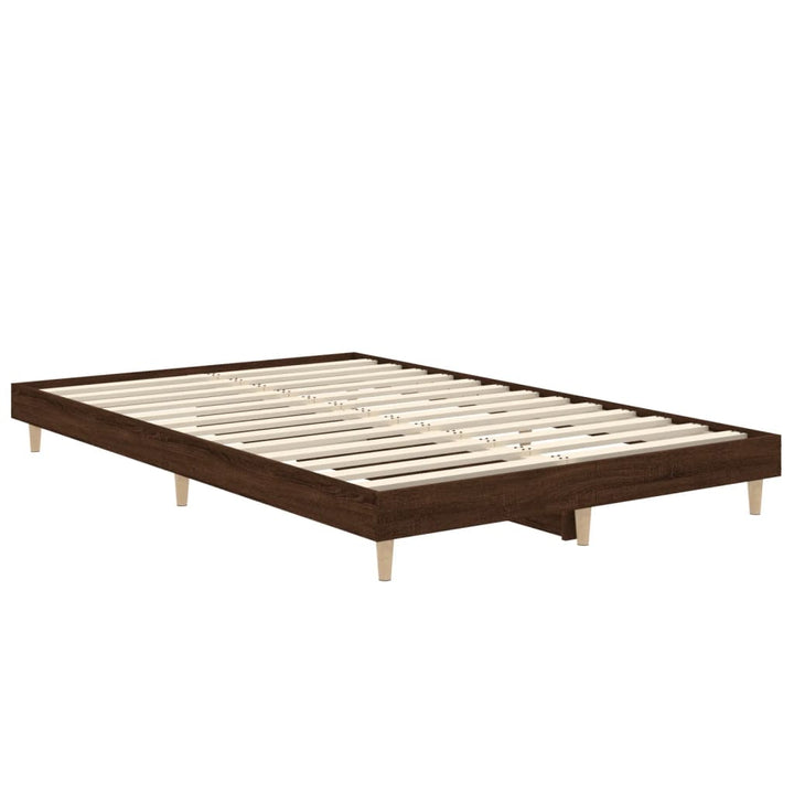 sengeramme 120x190 cm uden madras konstrueret træ brunt eg
