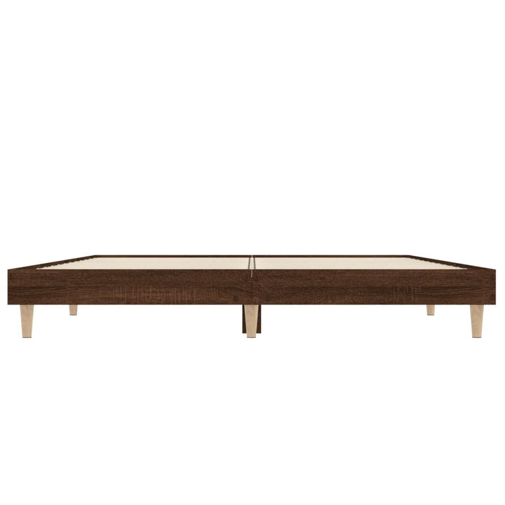 sengeramme 120x190 cm uden madras konstrueret træ brunt eg