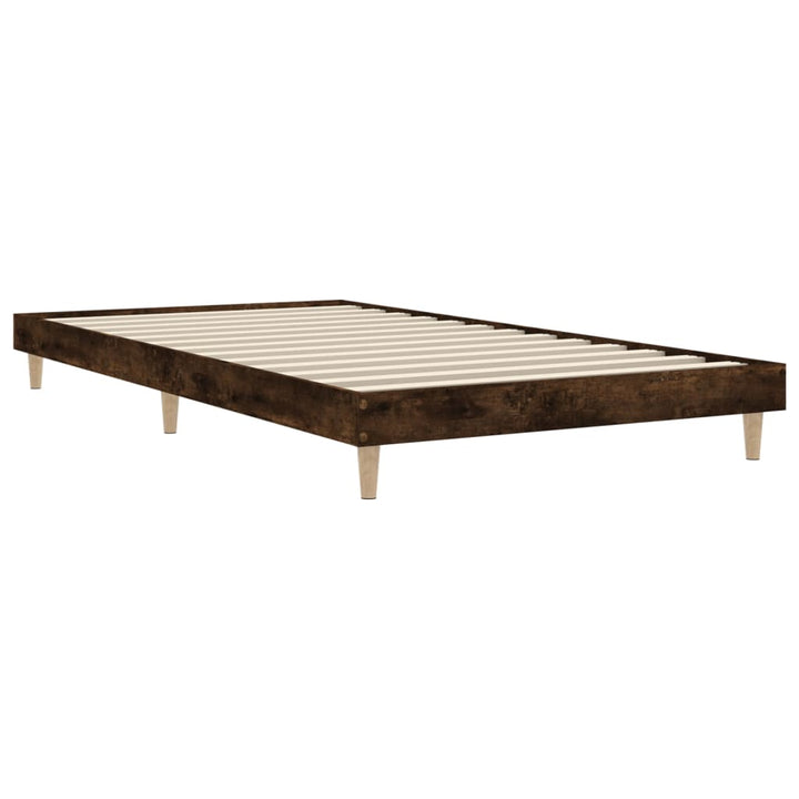 sengeramme 90x190 cm uden madras konstrueret træ røget eg